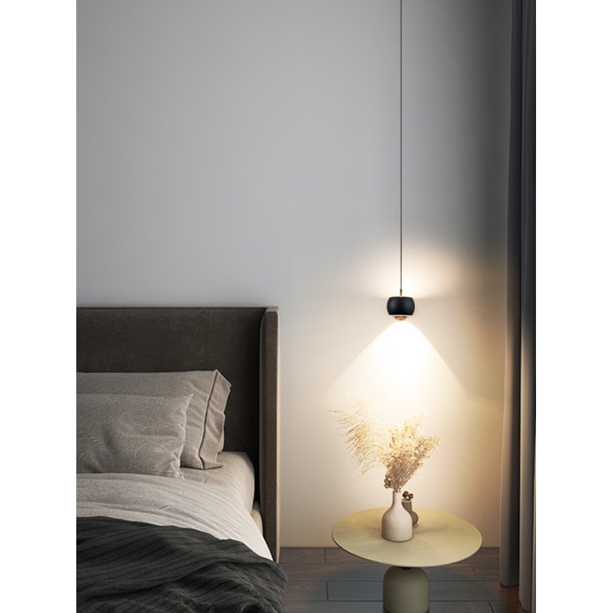 Immax NEO 07219L - Candelabro suspenso LED com regulação DORMINE LED/6W/230V mate preto Tuya + controlo remoto