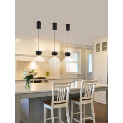 Immax NEO 07219L - Candelabro suspenso LED com regulação DORMINE LED/6W/230V mate preto Tuya + controlo remoto