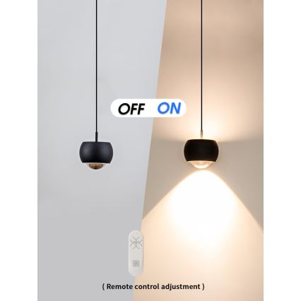 Immax NEO 07219L - Candelabro suspenso LED com regulação DORMINE LED/6W/230V mate preto Tuya + controlo remoto