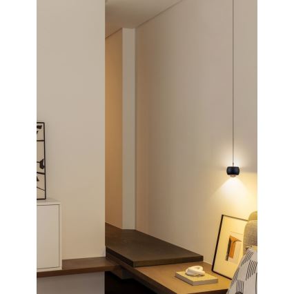 Immax NEO 07219L - Candelabro suspenso LED com regulação DORMINE LED/6W/230V mate preto Tuya + controlo remoto