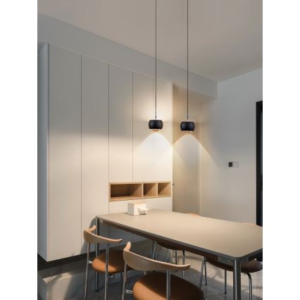 Immax NEO 07219L - Candeeiro de teto LED regulável com cabo DORMINE LED/6W/230V preto fosco Tuya + controlo remoto