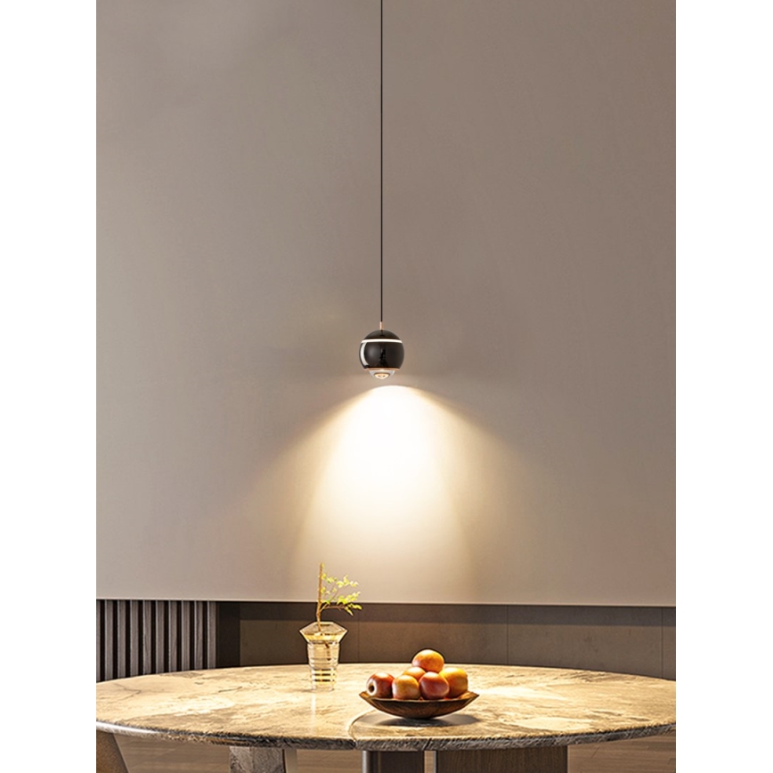 Immax NEO 07220L - Candelabro suspenso LED com regulação DORMINE LED/6W/230V preto brilhante Tuya + controlo remoto