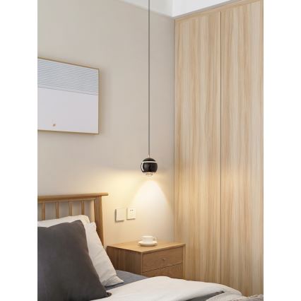 Immax NEO 07220L - Candelabro suspenso LED com regulação DORMINE LED/6W/230V preto brilhante Tuya + controlo remoto