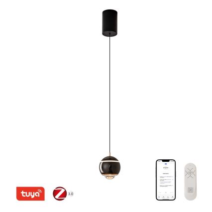 Immax NEO 07220L - Candelabro suspenso LED com regulação DORMINE LED/6W/230V preto brilhante Tuya + controlo remoto