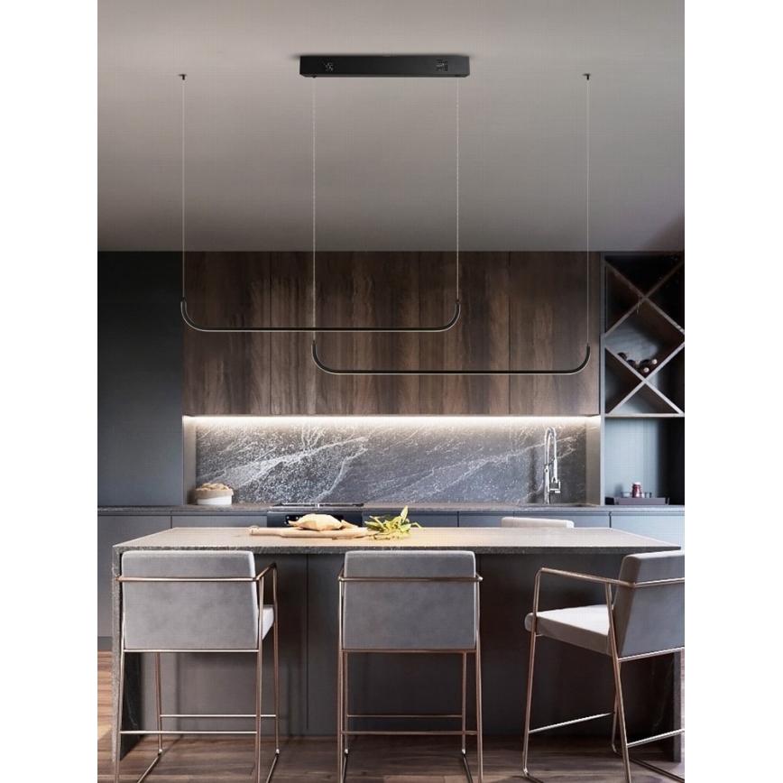 Immax NEO 07222L - Candeeiro suspenso LED com regulação NEO LITE PATTINI LED/56W/230V 2700-6500K Wi-Fi Tuya + comando