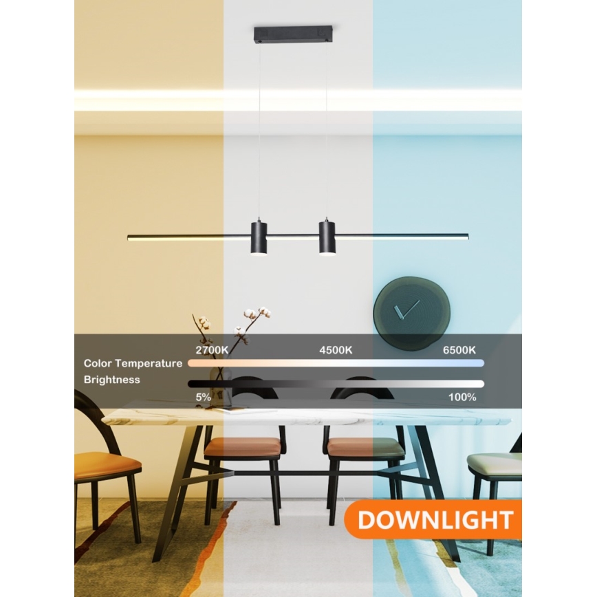 Immax NEO 07230L - Candelabro suspenso LED com regulação NEO LITE ESTRELAS LED/30W/230V 2700-6500K Wi-Fi Tuya + controlo remoto
