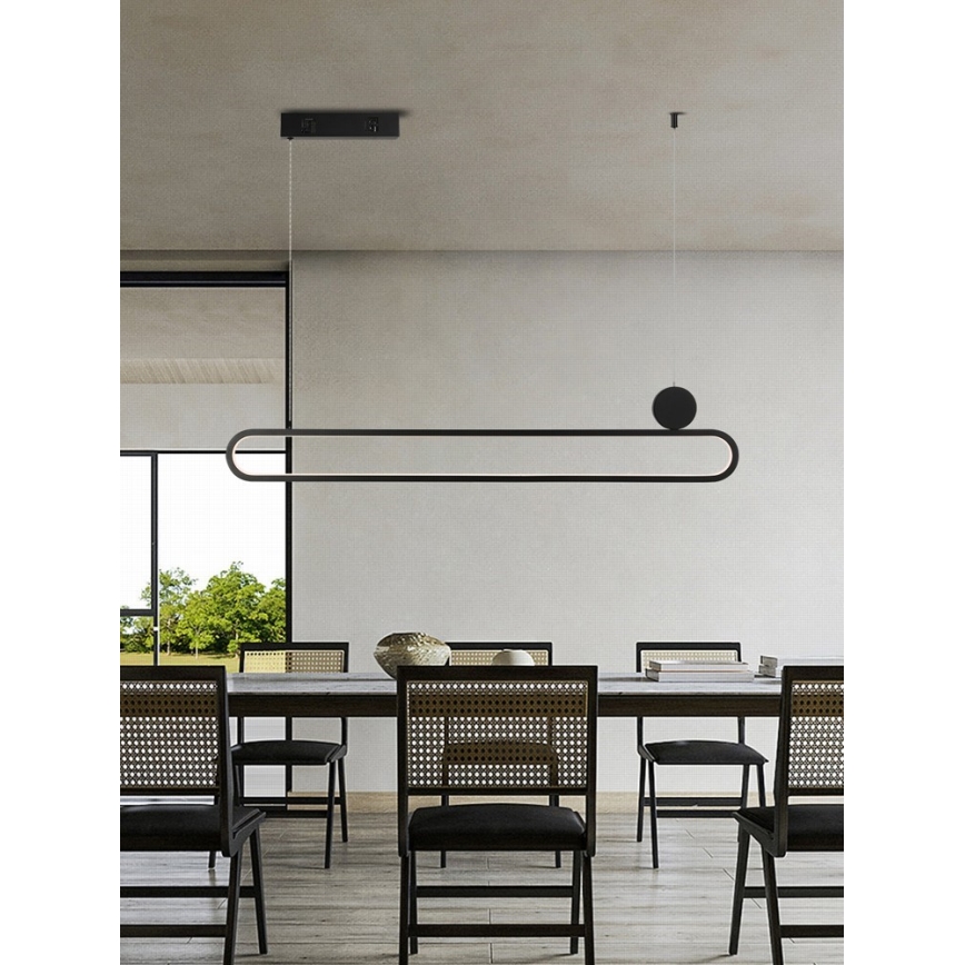 Immax NEO 07231L - Candelabro suspenso LED com regulação NEO LITE OVALE LED/50W/230V 2700-6500K Wi-Fi Tuya + controlo remoto