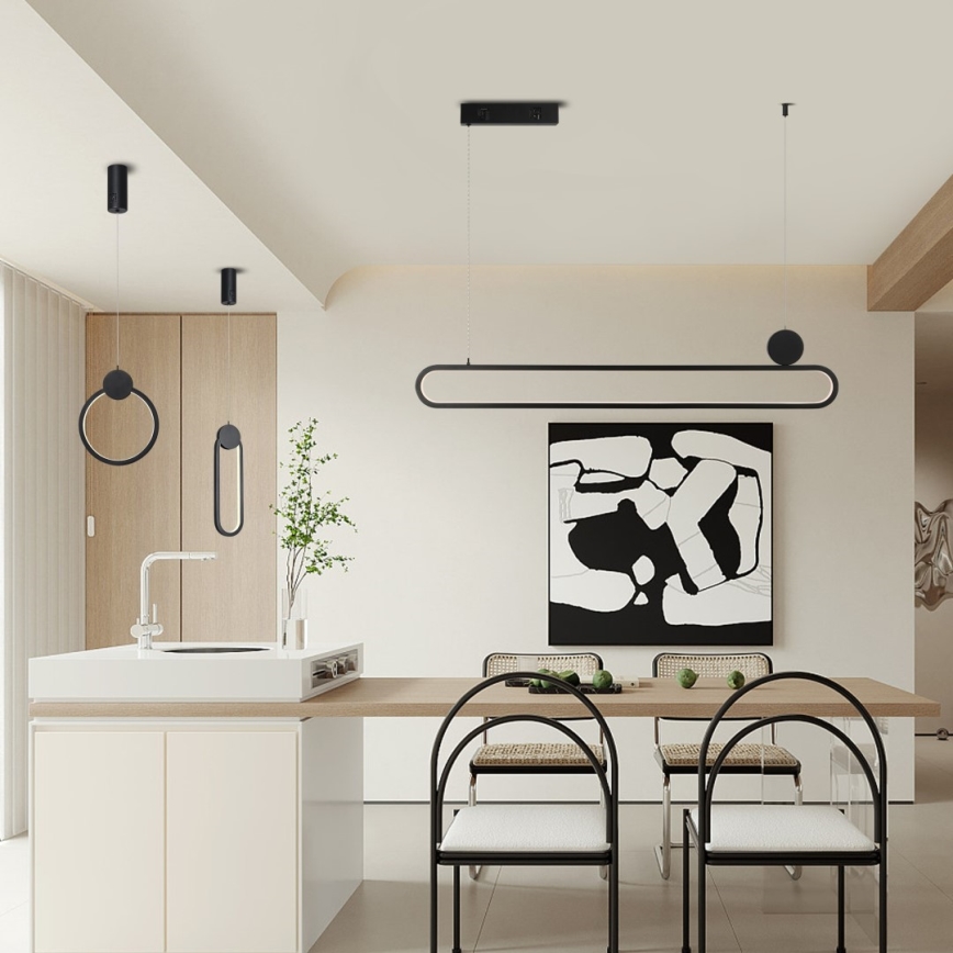 Immax NEO 07231L - Candelabro suspenso LED com regulação NEO LITE OVALE LED/50W/230V 2700-6500K Wi-Fi Tuya + controlo remoto