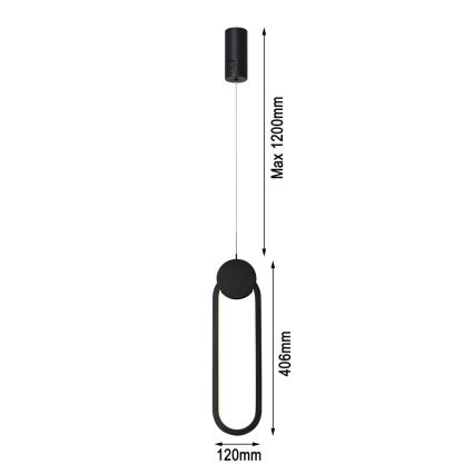 Immax NEO 07232L - Candelabro suspenso LED com regulação NEO LITE OVALE LED/22W/230V 2700-6500K Wi-Fi Tuya + controlo remoto