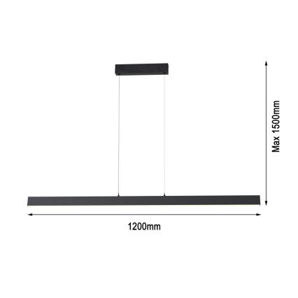 Immax NEO 07234L - Candelabro suspenso LED com regulação NEO LITE TRIANGOLO LED/28W/230V Wi-Fi Tuya 2700-6500K + controlo remoto