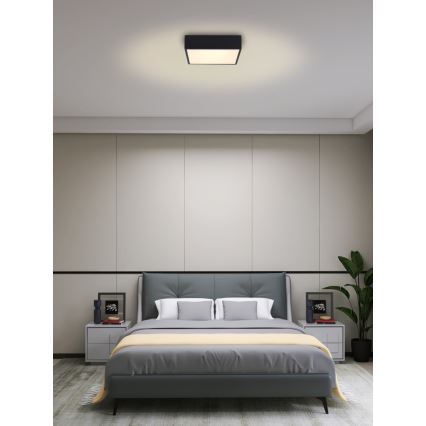 Immax NEO 07237L - Iluminação de teto LED com regulação CANTO LED/22W/230V preto Tuya + controlo remoto