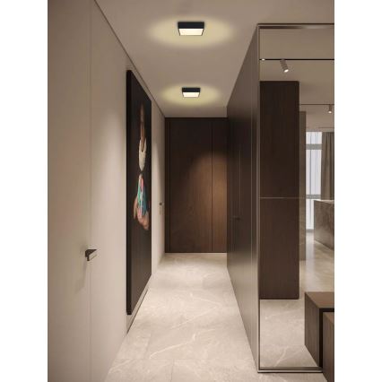 Immax NEO 07237L - Iluminação de teto LED com regulação CANTO LED/22W/230V preto Tuya + controlo remoto