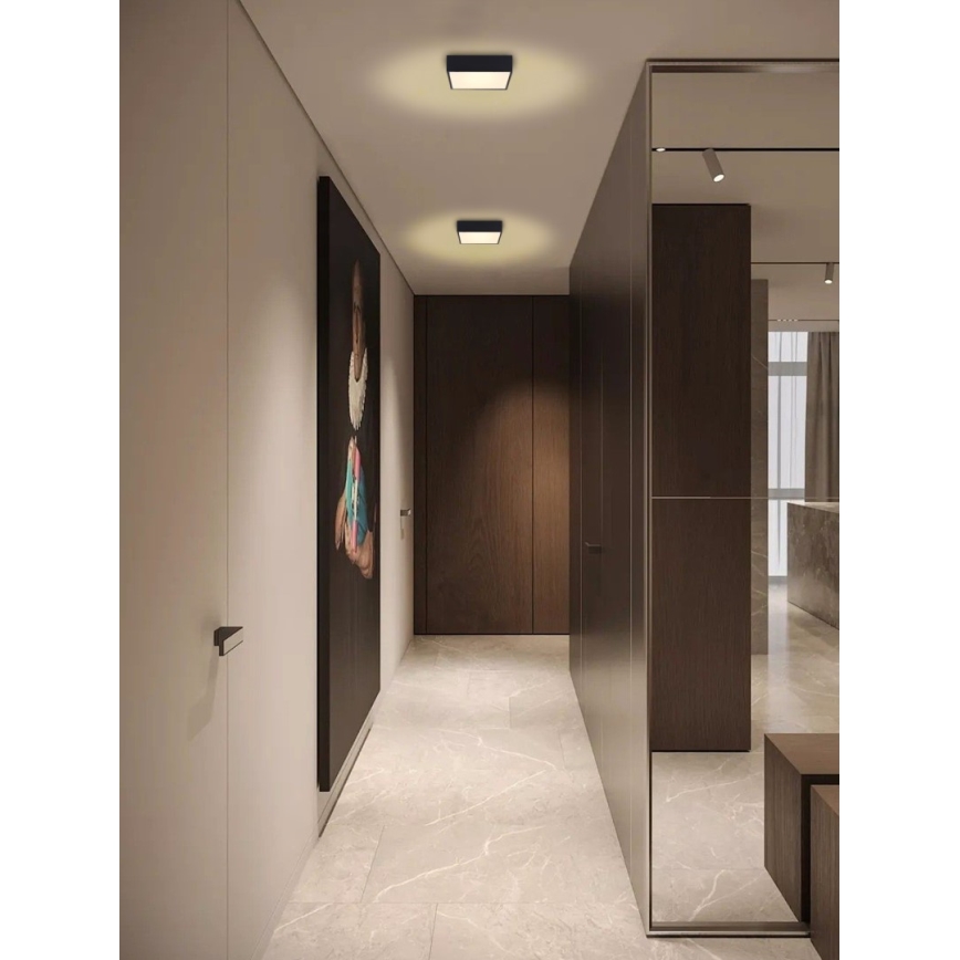 Immax NEO 07237L - Iluminação de teto LED com regulação CANTO LED/22W/230V preto Tuya + controlo remoto