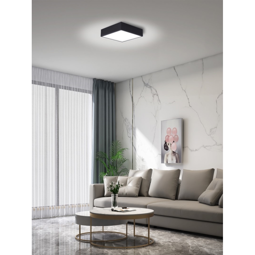 Immax NEO 07237L - Iluminação de teto LED com regulação CANTO LED/22W/230V preto Tuya + controlo remoto