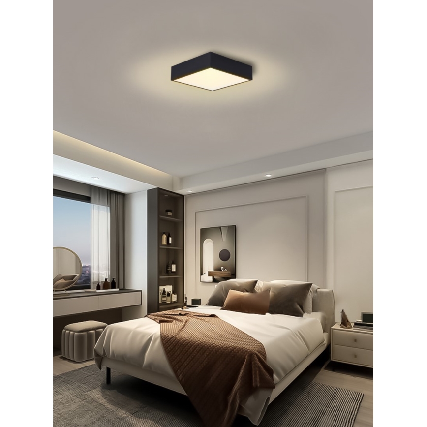 Immax NEO 07237L - Iluminação de teto LED com regulação CANTO LED/22W/230V preto Tuya + controlo remoto