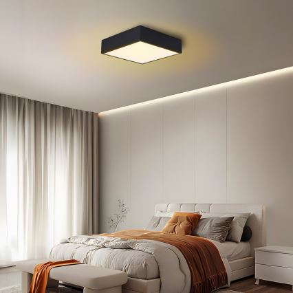 Immax NEO 07237L - Iluminação de teto LED com regulação CANTO LED/22W/230V preto Tuya + controlo remoto