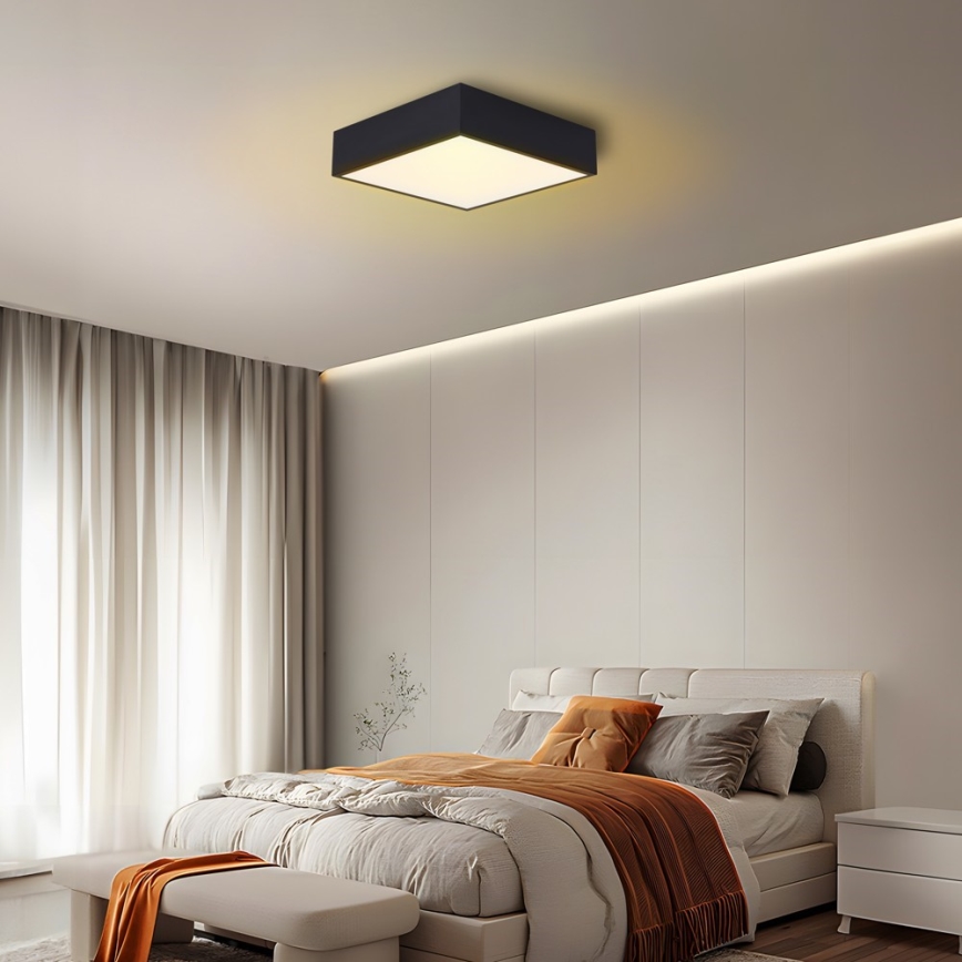 Immax NEO 07237L - Iluminação de teto LED com regulação CANTO LED/22W/230V preto Tuya + controlo remoto
