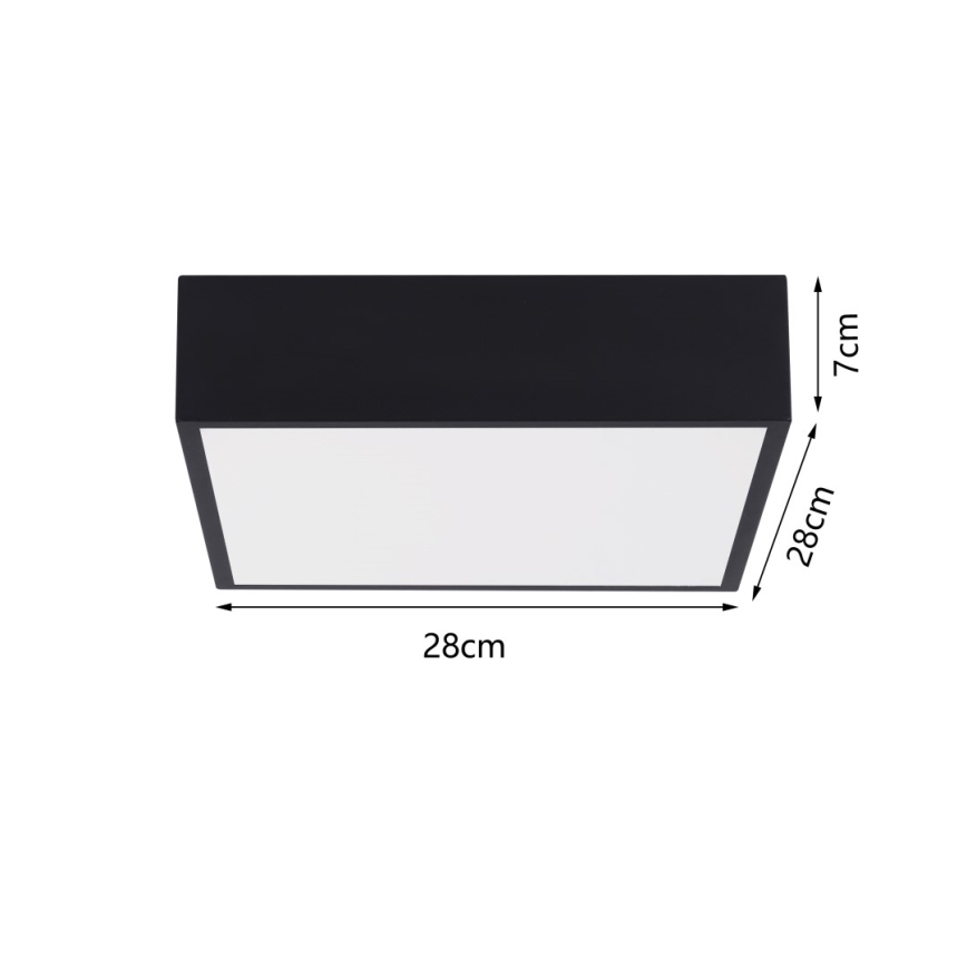 Immax NEO 07237L - Iluminação de teto LED com regulação CANTO LED/22W/230V preto Tuya + controlo remoto