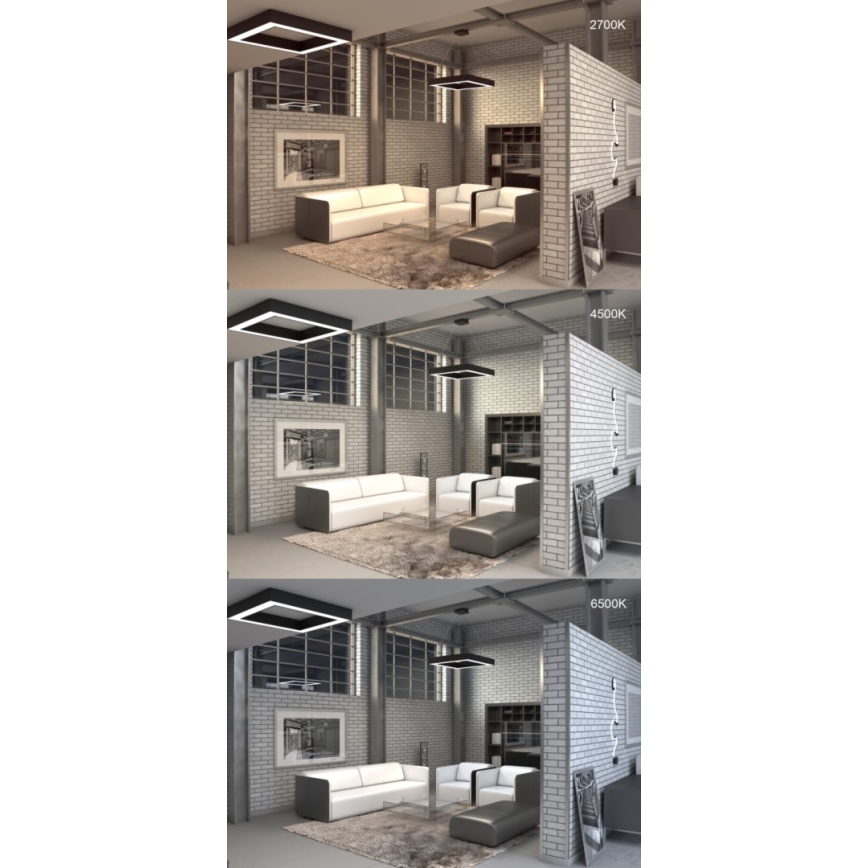 Immax NEO 07240L - Iluminação de teto LED com regulação CANTO LED/60W/230V 2700-6500K Tuya branco