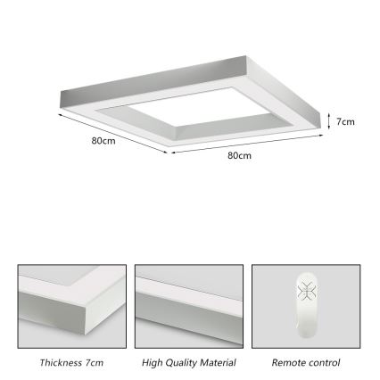 Immax NEO 07240L - Iluminação de teto LED com regulação CANTO LED/60W/230V 2700-6500K Tuya branco