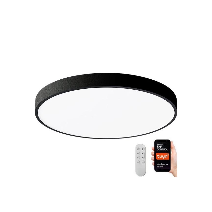Immax NEO 07248L - Iluminação de teto LED com regulação NEO LITE SEMPLICI LED/36W/230V 3000-6000K Wi-Fi Tuya preto + comando