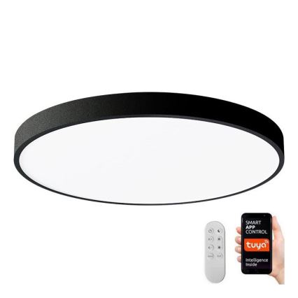Immax NEO 07249L - Iluminação de teto LED com regulação NEO LITE SEMPLICI LED/48W/230V 3000-6000K Wi-Fi Tuya preto + comando