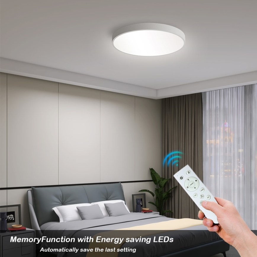 Immax NEO 07251L - Iluminação de teto LED com regulação NEO LITE SEMPLICI LED/36W/230V 3000-6000K Wi-Fi Tuya branco + comando