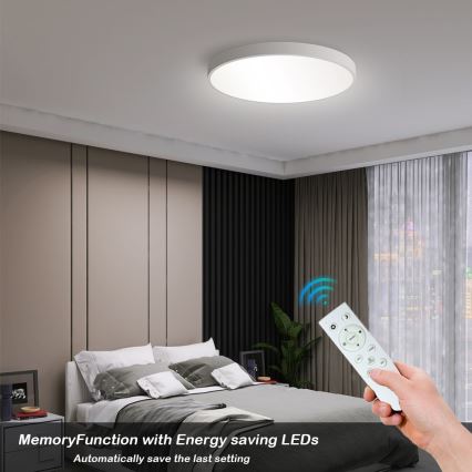 Immax NEO 07252L - Iluminação de teto LED com regulação NEO LITE SEMPLICI LED/48W/230V 3000-6000K Wi-Fi Tuya branco + comando
