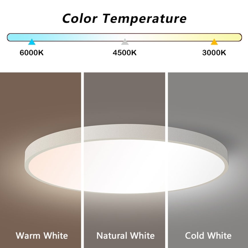 Immax NEO 07253L - Iluminação de teto LED com regulação NEO LITE SEMPLICI LED/60W/230V 3000-6000K Wi-Fi Tuya branco + comando