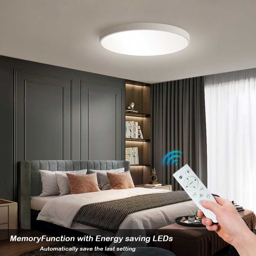 Immax NEO 07253L - Iluminação de teto LED com regulação NEO LITE SEMPLICI LED/60W/230V 3000-6000K Wi-Fi Tuya branco + comando