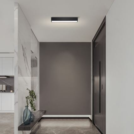 Immax NEO 07254L - Iluminação de teto LED com regulação NEO LITE LUNGO LED/20W/230V 3000-6000K Wi-Fi Tuya preto + comando