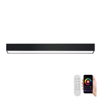 Immax NEO 07255L - Iluminação de teto LED com regulação NEO LITE LUNGO LED/20W/230V 3000-6000K Wi-Fi Tuya preto + comando