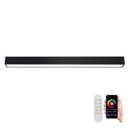 Immax NEO 07256L - Iluminação de teto LED com regulação NEO LITE LUNGO LED/38W/230V 3000-6000K Wi-Fi Tuya preto + comando