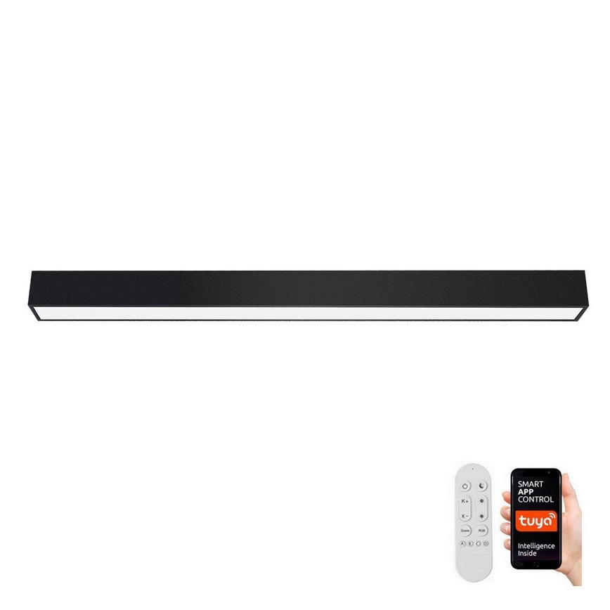 Immax NEO 07256L - Iluminação de teto LED com regulação NEO LITE LUNGO LED/38W/230V 3000-6000K Wi-Fi Tuya preto + comando