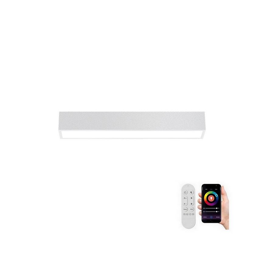 Immax NEO 07257L - Iluminação de teto LED com regulação NEO LITE LUNGO LED/20W/230V 3000-6000K Wi-Fi Tuya branco + comando