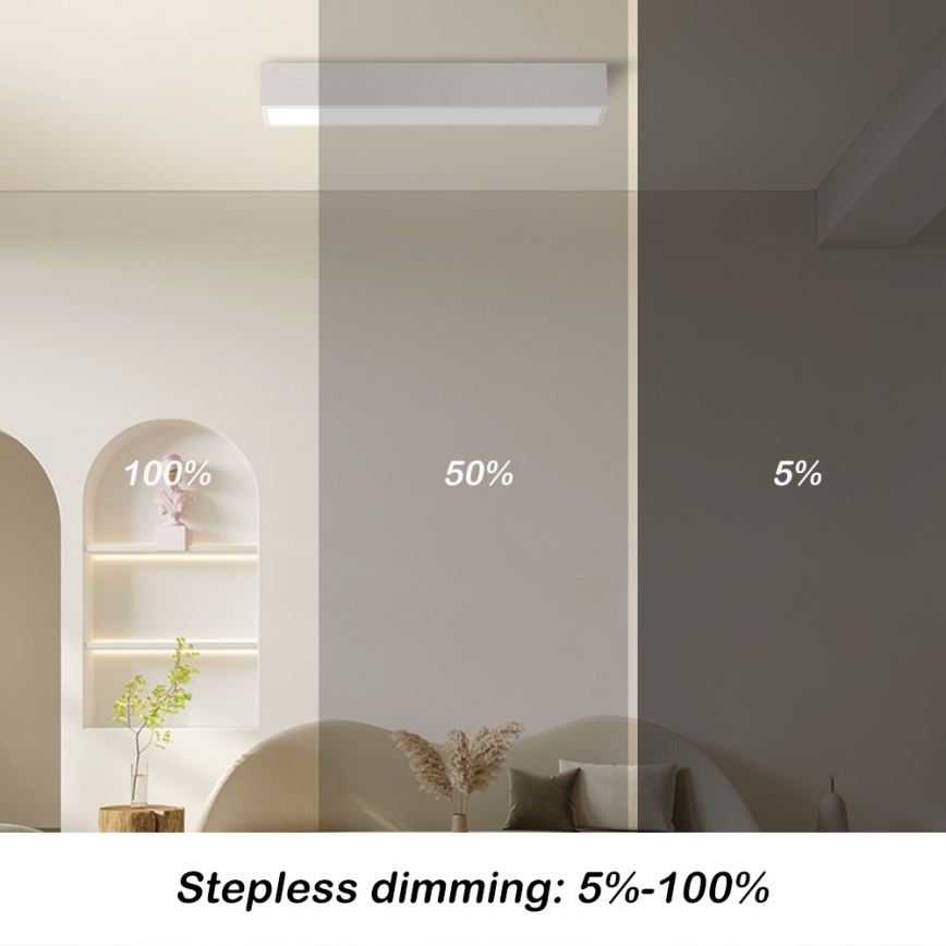 Immax NEO 07257L - Iluminação de teto LED com regulação NEO LITE LUNGO LED/20W/230V 3000-6000K Wi-Fi Tuya branco + comando