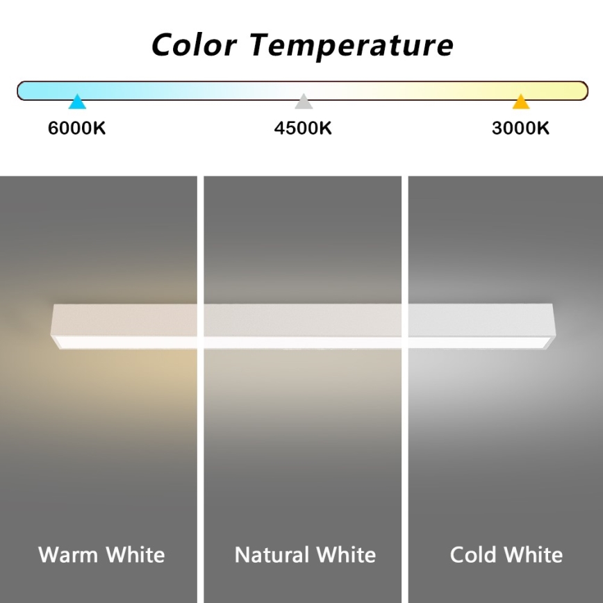 Immax NEO 07259L - Iluminação de teto LED com regulação NEO LITE LUNGO LED/38W/230V 3000-6000K Wi-Fi Tuya branco + comando