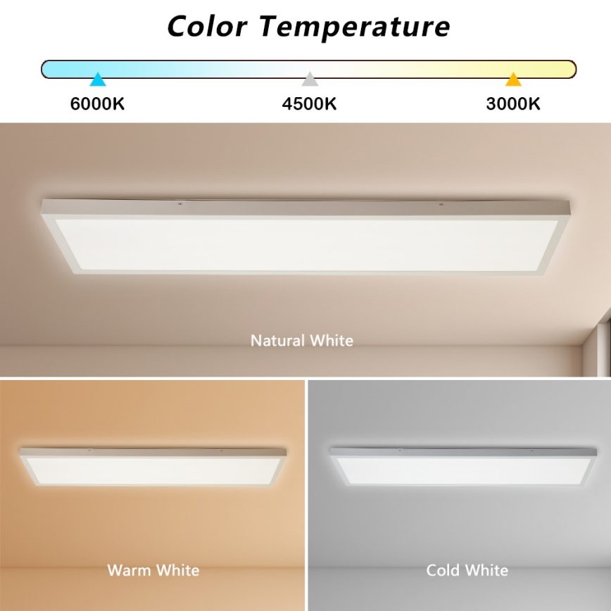 Immax NEO 07276L - Iluminação de teto para casa de banho LED com regulação NEO LITE FRAME LED/50W/230V IP44 Wi-Fi Tuya + comando branco