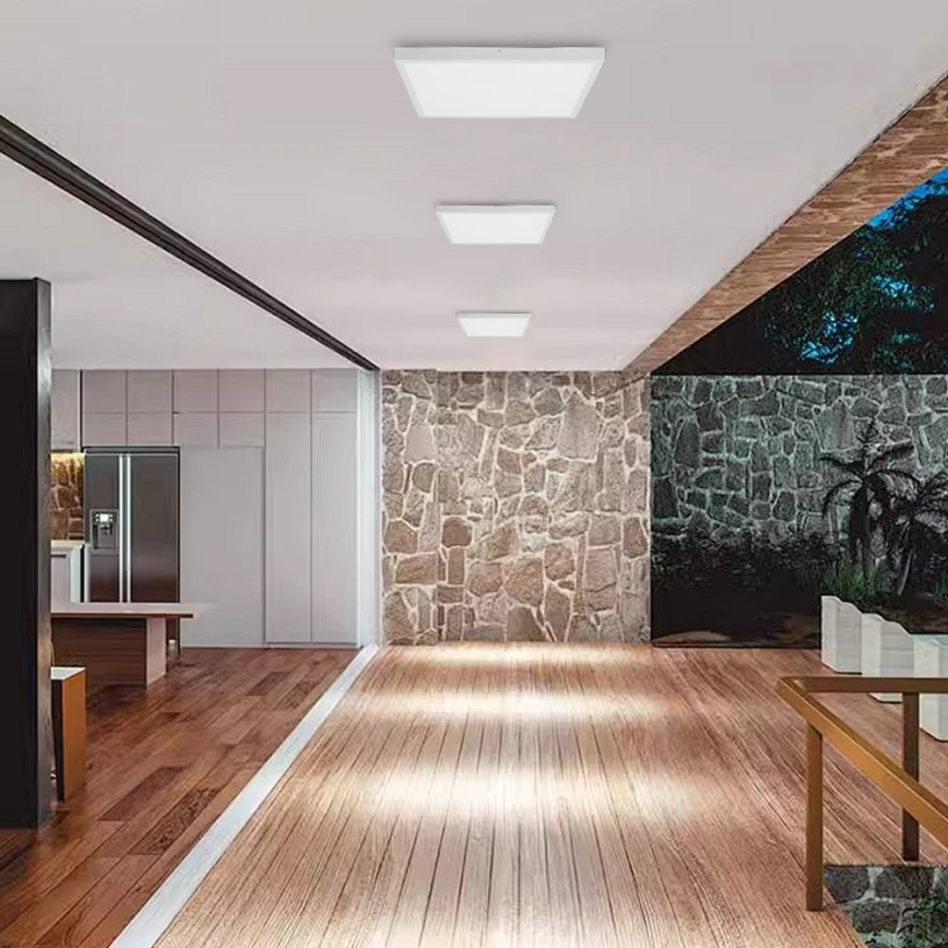 Immax NEO 07277L - Iluminação de teto para casa de banho LED com regulação NEO LITE FRAME LED/50W/230V IP44 Wi-Fi Tuya +remote controlo branco