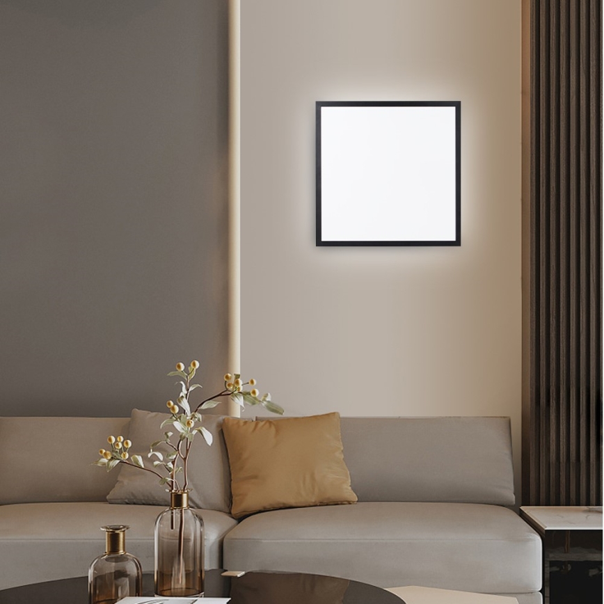 Immax NEO 07279L - Iluminação de teto para casa de banho LED com regulação NEO LITE FRAME LED/50W/230V IP44 Wi-Fi Tuya + comando preto