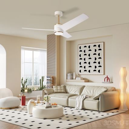Immax NEO 07281L - Ventilador de tecto regulável LED+CCT BEAUTY LED/18W/230V 3000/4000/6000K Wi‑Fi Tuya + controlo remoto