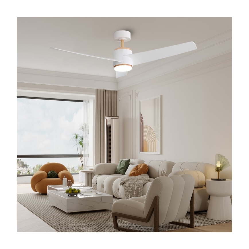 Immax NEO 07281L - Ventilador de tecto regulável LED+CCT BEAUTY LED/18W/230V 3000/4000/6000K Wi‑Fi Tuya + controlo remoto