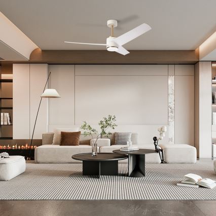Immax NEO 07281L - Ventilador de tecto regulável LED+CCT BEAUTY LED/18W/230V 3000/4000/6000K Wi‑Fi Tuya + controlo remoto