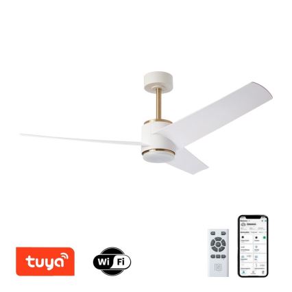 Immax NEO 07281L - Ventilador de tecto regulável LED+CCT BEAUTY LED/18W/230V 3000/4000/6000K Wi‑Fi Tuya + controlo remoto