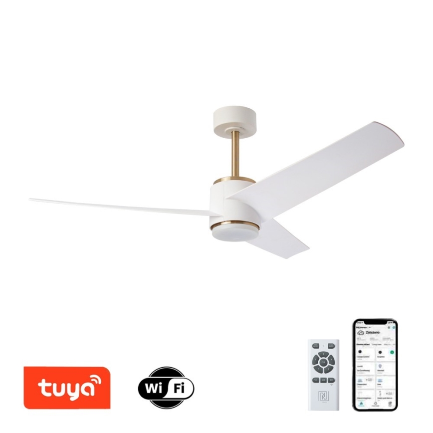 Immax NEO 07281L - Ventilador de tecto regulável LED+CCT BEAUTY LED/18W/230V 3000/4000/6000K Wi‑Fi Tuya + controlo remoto