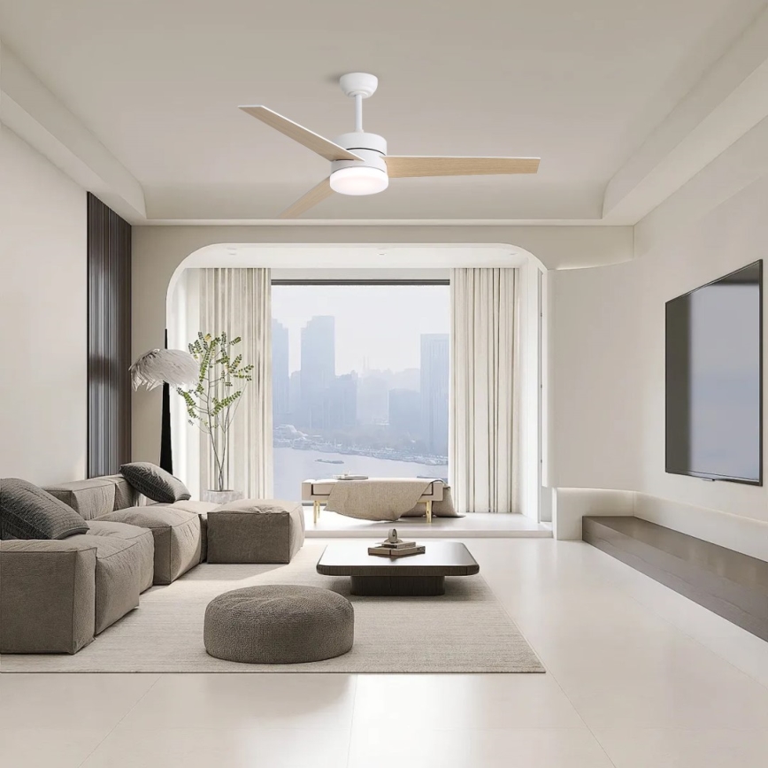 Immax NEO 07284L - Ventilador de tecto dimerizável LED+CCT VARIABLE LED/24W/230V 3000/4000/6000K Wi-Fi Tuya + controlo remoto