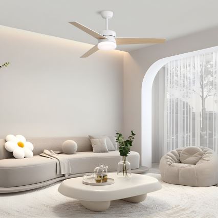 Immax NEO 07284L - Ventilador de tecto dimerizável LED+CCT VARIABLE LED/24W/230V 3000/4000/6000K Wi-Fi Tuya + controlo remoto