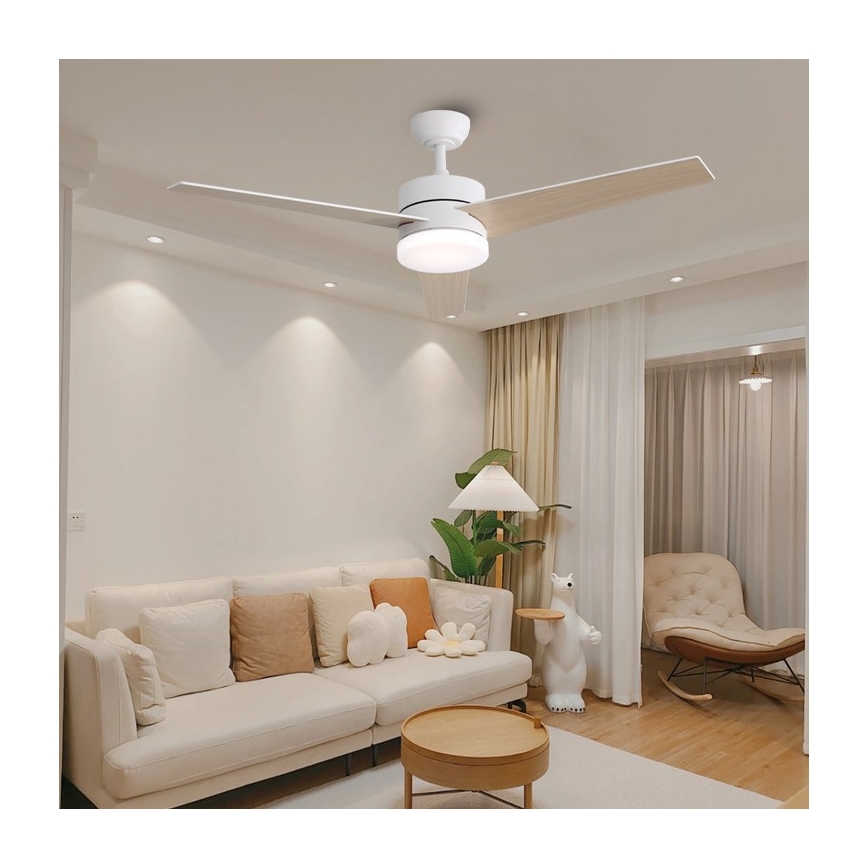 Immax NEO 07284L - Ventilador de tecto dimerizável LED+CCT VARIABLE LED/24W/230V 3000/4000/6000K Wi-Fi Tuya + controlo remoto