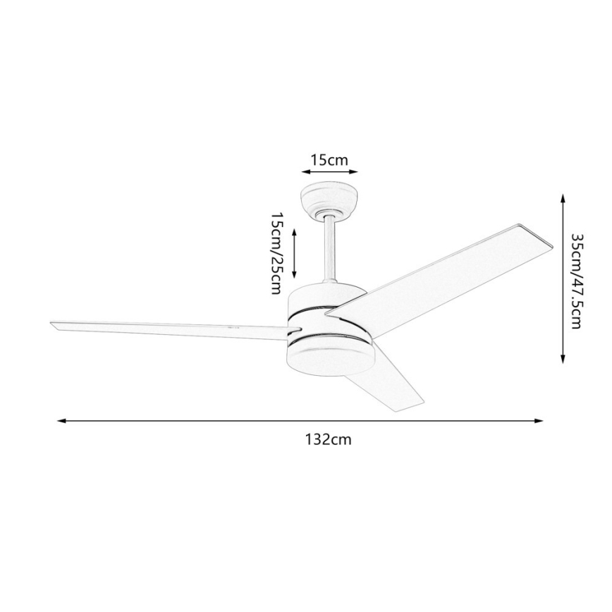 Immax NEO 07285L - Ventilador de teto dimerizável LED CCT VARIABLE LED/24W/230V 3000/4000/6000K Wi‑Fi Tuya + controlo remoto