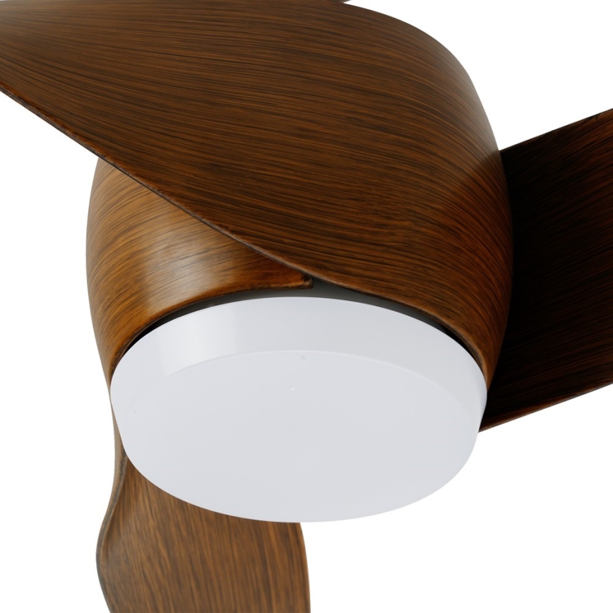 Immax NEO 07286L - Ventoinha de teto LED com regulação WAVE LED/18W/230V Wi-Fi Tuya castanho + comando